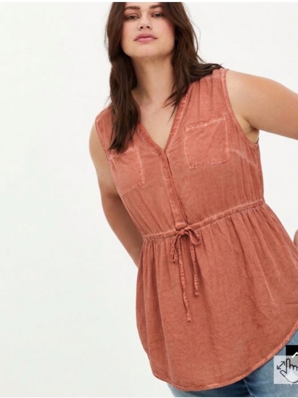 Torrid Emma Babydoll Challis Tunic Top Size 2